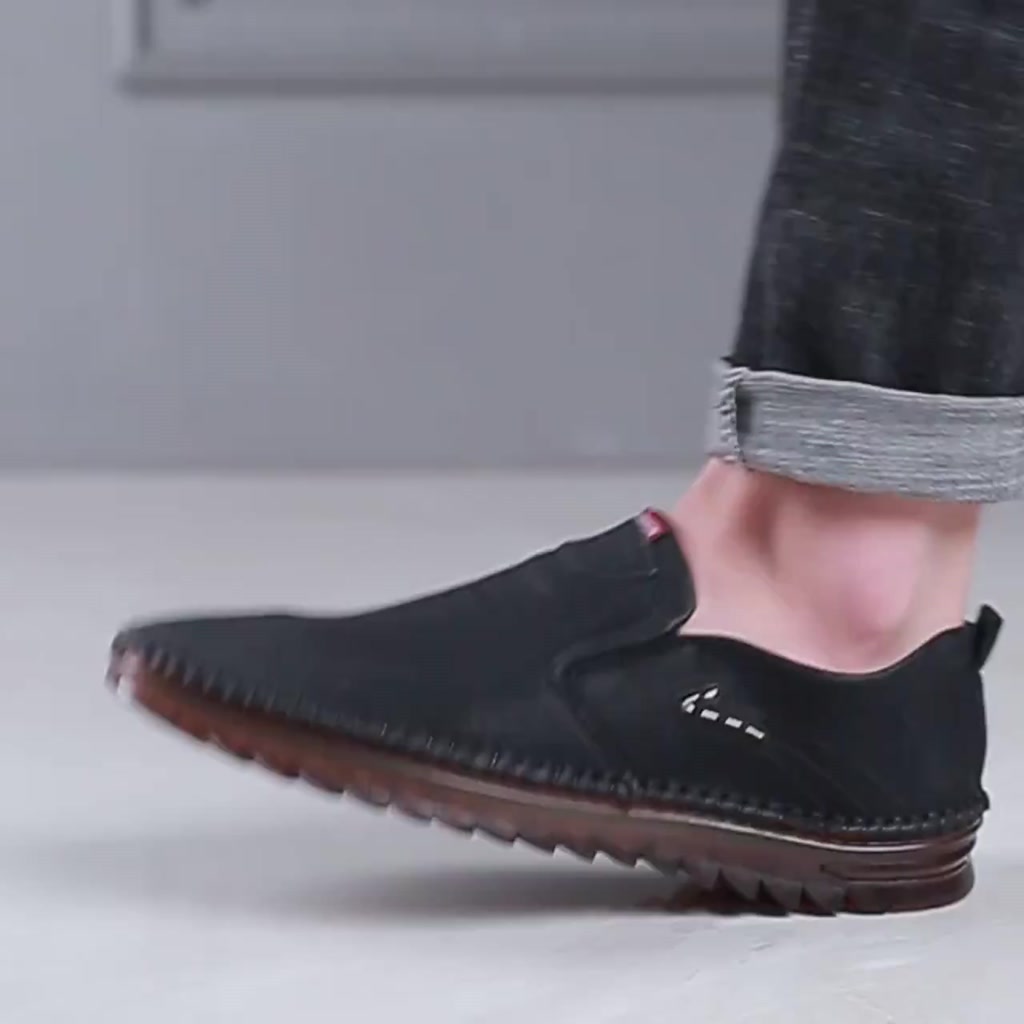 loafers-รองเท้าคัทชูชายยางผสมpu-นุ่มเท้ากันน้ำพื้นไม่ลื่น-สำหรับสายลุย-รองเท้าไม่มีส้น
