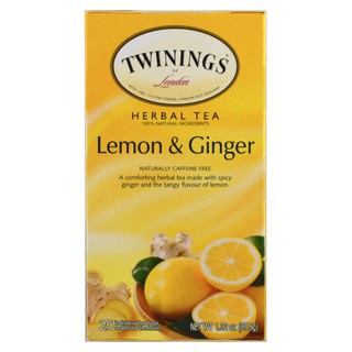 ภาพหน้าปกสินค้า[ขายแยกซอง] Twinings, Herbal Tea, Lemon & Ginger, Caffeine Free ซึ่งคุณอาจชอบราคาและรีวิวของสินค้านี้