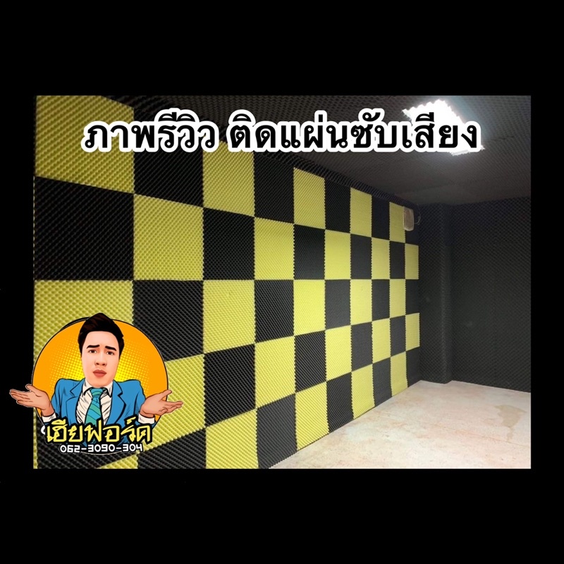 แผ่นซับเสียง-acoustic-แผ่นดูดซับเสียงลายรังไข่-ฟองน้ำซับเสียง-ขนาด50x50x3-8cm