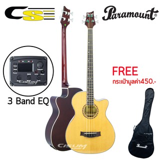 Paramount กีตาร์เบสโปร่งไฟฟ้า 46" รุ่น AB80CEQN (Acoustic Bass Guitar)
