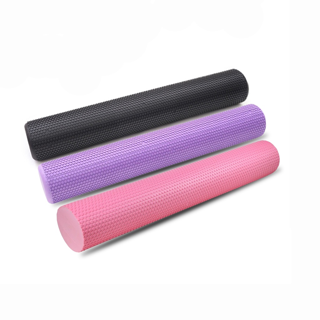 XtivePRO โฟมนวดกล้ามเนื้อ โฟมโรลเลอร์ แบบมีปุ่มนวด ยาว 90 cm สีม่วง / สีชมพู / สีดำ โฟมโยคะ โรลเลอร์ นวดคลายกล้ามเนื้อ Foam Roller Massage https://lnwchill.com