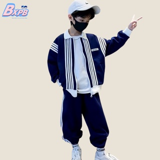 Bxpb เสื้อแจ็กเก็ตแขนยาว ทรงหลวม เข้ากับทุกการแต่งกาย สไตล์เกาหลี สําหรับเด็กผู้ชาย อายุ 3-15 ปี