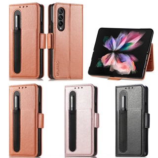 สําหรับ Samsung Galaxy Z Fold 3 Case Fold 4 เคสพร้อมฝาปิดปากกา S