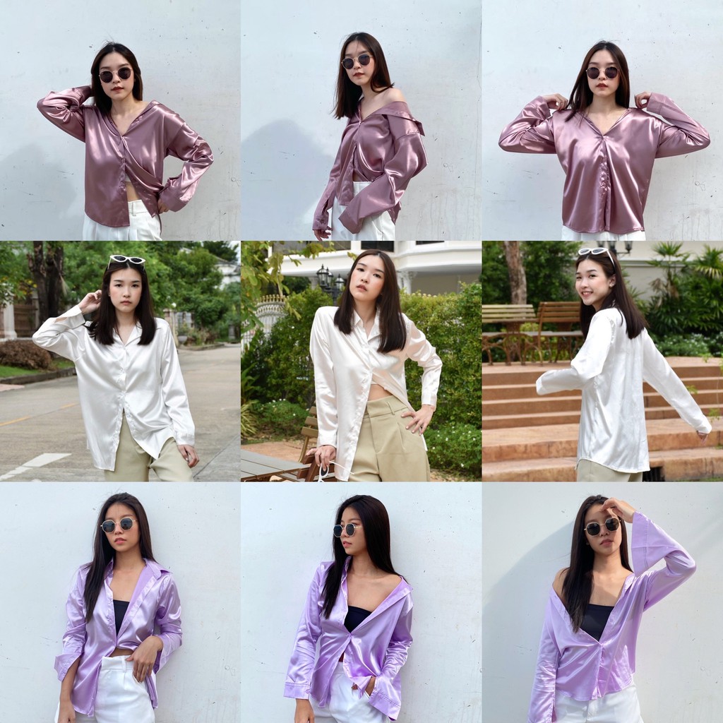 amust-co-glossy-satin-shirt-เสื้อเชิ้ตผ้าซาติน