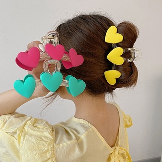 ภาพหน้าปกสินค้าKorean INS Style Colorful Love Casual Simple Large Hair Clips ที่เกี่ยวข้อง
