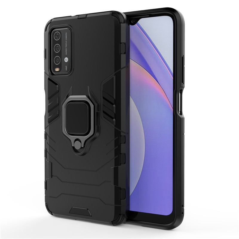 เคส Redmi 9T ฮาร์ดเคสกันกระแทกเคสโทรศัพท์ Hybrid Armor Shockproof Ring Case  Redmi9T T Cover Stand