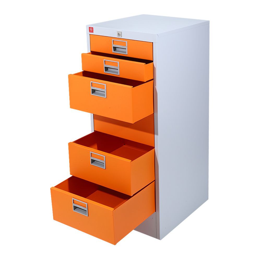 ตู้เอกสาร-ตู้ลิ้นชักเหล็ก-6-ลิ้นชัก-sure-lucky-world-สีส้ม-เฟอร์นิเจอร์ห้องทำงาน-เฟอร์นิเจอร์-ของแต่งบ้าน-cabinet-6-draw