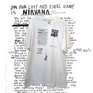 เสื้อยืด พิมพ์ลาย Nirvana Kurt Cobain Notes