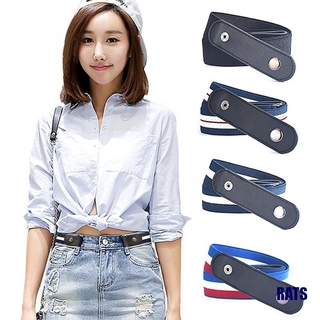 (RATS)Buckle Free Belt for Jean Pants Dresses No Buckle Stretch Elastic Waist Belt