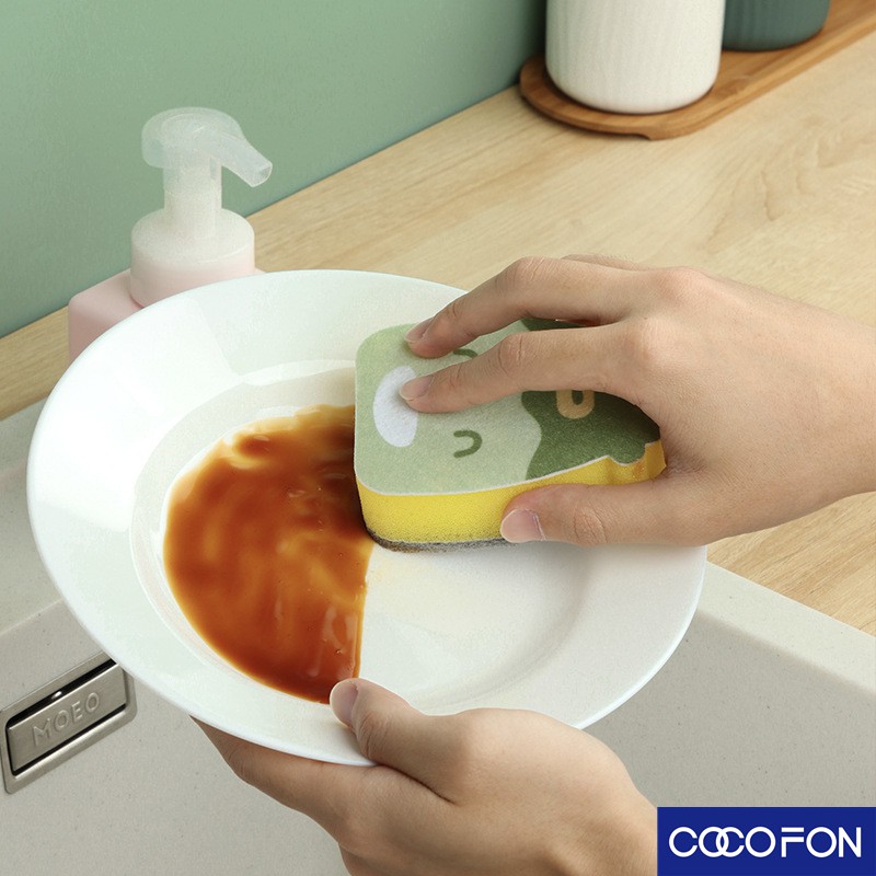 cc55-dishwashing-sponge-ฟองน้ำ-ฟองน้ำล้างจาน-ทำความสะอาดจาน-รูปการ์ตูน