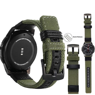 Strap For Samsung Galaxy watch 3 46mm band gear s3 Frontier Classic nylon 22mm 20mm WatchWoven Nylon Band for 20mm 22mm Wrist