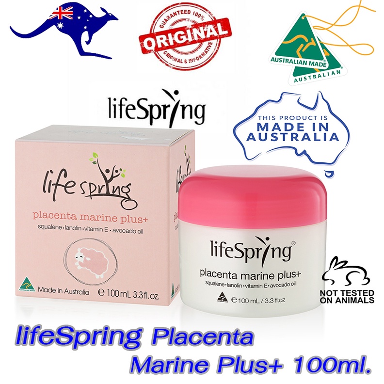 ครีมรกแกะ-lifespring-placenta-marine-plus-100ml-lifespring-collagen-q10-plus-100ml-ครีมรกแกะสูตรออสเตรเลียแท้-100