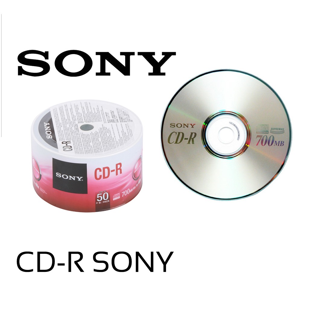 แผ่นซีดี CDR ยี่ห้อ Sony แท้ ความจุ 700MB Pack 50 แผ่น Shopee Thailand