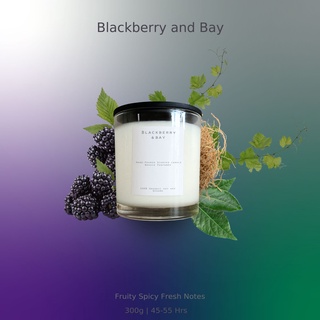 (ลด50.-โค้ดหน้าร้านลด25+SKY111CNลด25) เทียนหอม กลิ่น Jo.L BlackBerry &amp; Bay 300g / 10.14 oz Double wicks candle 45-55 hrs