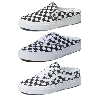 ราคาVans รองเท้าผ้าใบ Classic Slip-On Mule Checkerboard / Authentic Mule Checkerboard / Old Skool Mule Checkerboard (3รุ่น)