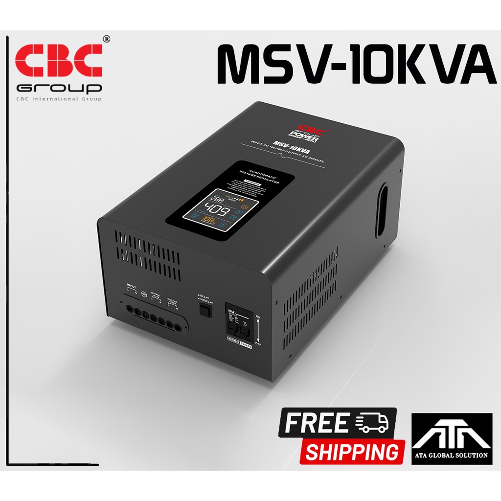 เครื่องปรับแรงดันไฟฟ้าอัตโนมัติ-cbc-msv-10kva-สามารถรองรับแรงดันไฟขาเข้าได้-100-260-โวลท์-cbc-msv-10kva