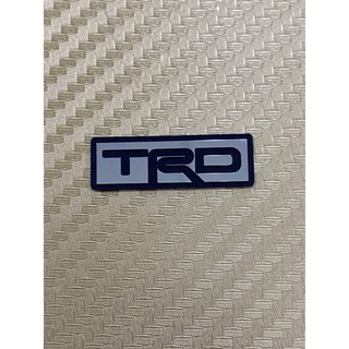 โลโก้* TRD  งานอลูมิเนียมบาง ขนาด 1 x 3 cm ราคาต่อชิ้น