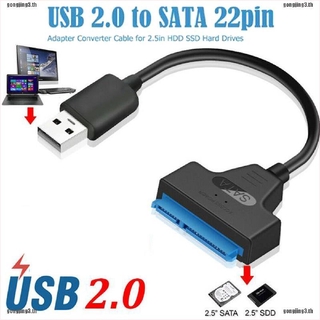 สินค้า Ging อะแดปเตอร์แปลงฮาร์ดดิสก์ไดรฟ์ SSD USB 2.0 เป็น SATA 22 Pin สําหรับแล็ปท็อป