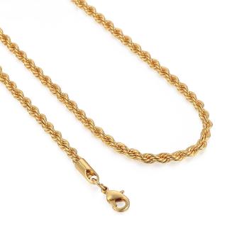 ภาพหน้าปกสินค้าVnox 18K Gold Rope Chain Necklace Twist Choker Necklace Rope Necklace Dainty Rope Necklace ที่เกี่ยวข้อง