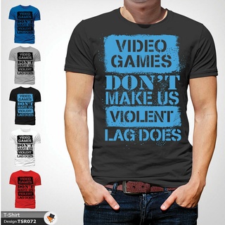 Lastest เสื้อยืดลําลอง ผ้าฝ้าย แขนสั้น คอกลม พิมพ์ลายวิดีโอเกม ใส่สบาย เหมาะกับของขวัญ สําหรับผู้ชาย