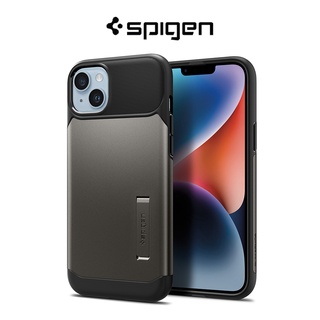 Spigen iPhone 14 เคสเกราะบาง iPhone 13 พร้อมขาตั้งในตัว การออกแบบที่บางเฉียบ