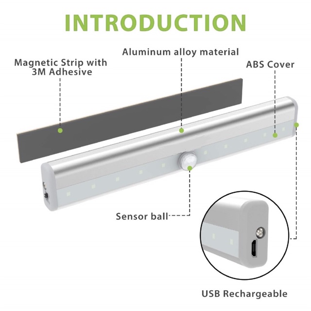 ภาพสินค้าไฟเซ็นเซอร์ โคมไฟ LED ไร้สาย เซนเซอร์ตรวจจับเคลื่อนไหว Motion Auto Sensor Light จากร้าน tengl_zone บน Shopee ภาพที่ 5