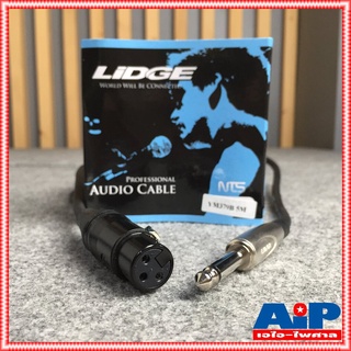 5เมตร LIDGE YM-379B สายXLR เมีย- PHONE ผู้ YM379B YM 379 B สาย XLR เมีย - โฟนผู้ 5M สายไมค์5เมตร