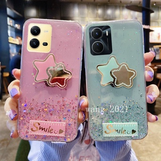 In Stock New Casing VIVO Y16 V25 V25e V25 Pro 5G Y35 2022 Y22 Y22s เคส Phone Case Starry Sky Glitter Transparent Star Protective Soft Case Back Cover เคสโทรศัพท