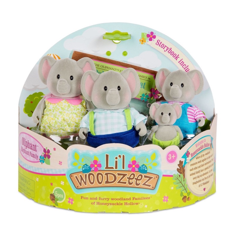 lil-woodzeez-elephant-family-เซ็ตตุ๊กตาครอบครัวช้าง