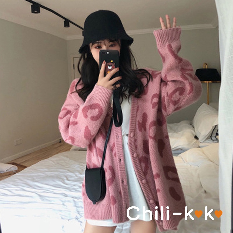 chili-k-k-เสื้อไหมพรม-กันหนาว-แขนยาวสำหรับผู้หญิง-ลายจูบแฟชั่นเกาหลี-8527-1