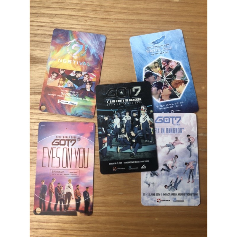 GOT7 NESTIVAL@バンコク チケット （บัตรแข็งคอน got7 5 ใบ (fan party 