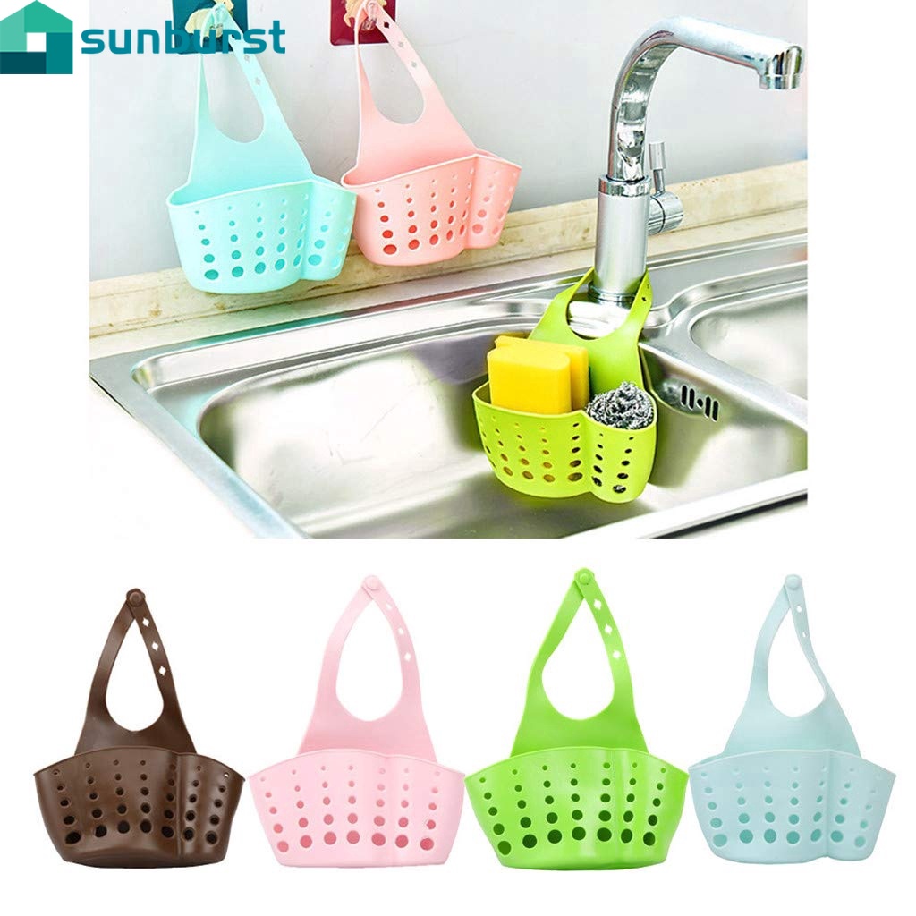 Portable Basket Home Kitchen Hanging Drain Basket Bag Bath Storage