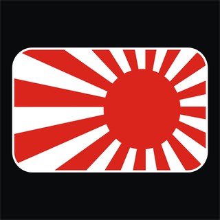 ธงญี่ปุ่น สติกเกอร์ pvc กันน้ำ มีขอบขาว ขนาด 6.5x10cm ราคา 19 บาท