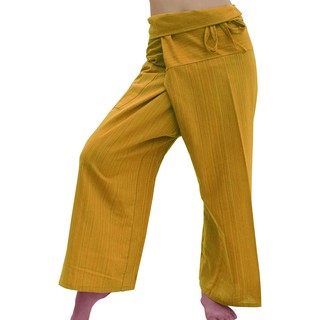 Lupadu Fisherman Pants UNISEX กางเกงชาวเลผ้าฝ่าย นุ่มสบาย ใส่สะดวก มีลายในตัว สีส้ม สดใส