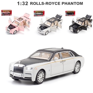 1:32 ม้วน Royce Phantom โมเดลรถยนต์อัลลอยด์ มีเสียง และไฟ ของเล่นสําหรับเด็ก