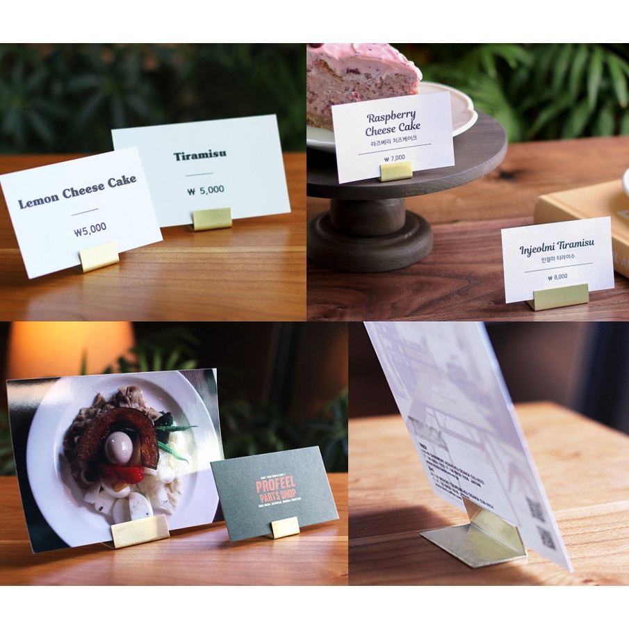 10-brass-display-name-tag-holder-food-label-card-menu-stand-restaurant-buffet