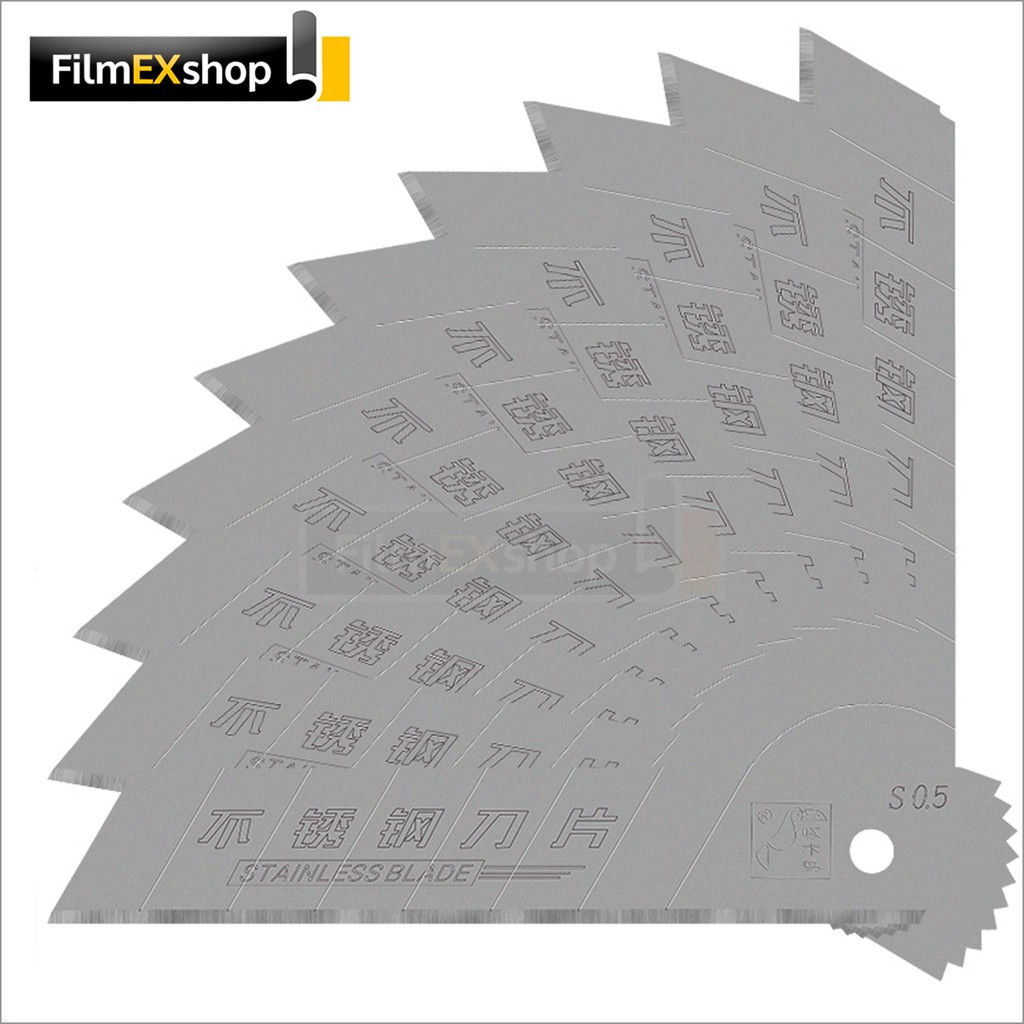 fd-s50-ใบมีดคัตเตอร์-18มม-หลอด-10-ใบ-สแตนเลส-woodpecker-knife-cutter-blade