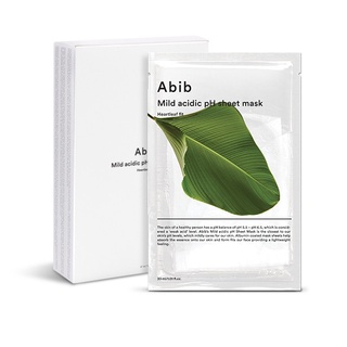 [ พร้อมส่ง ]  Abib Mild Acidic pH Sheet Mask Heartleaf Fit[10แผ่น]