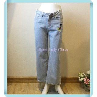 Women Jeans Lady Denims กางเกงยีนส์ขากระบอก กางเกงยีนส์เอวสูง กางเกงยีนส์ผู้หญิง กางเกงยีนส์