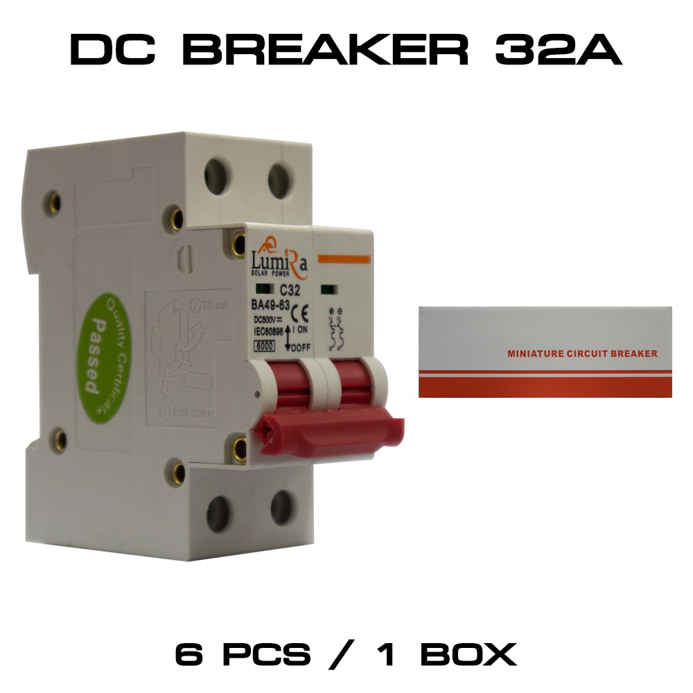 Breaker DC 12v Solar 25AH/32AH/63AH MCBC25DC Breaker1000V/MCBC32DC