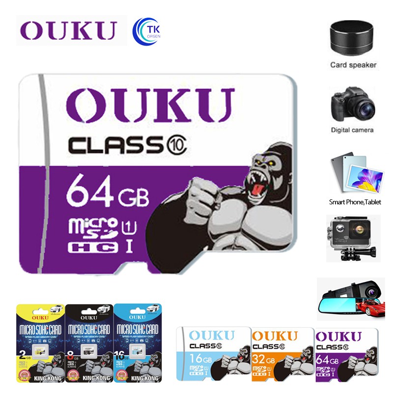ภาพหน้าปกสินค้าเมมโมรี่การ์ด Ouku kingkong Micro SD card Memory Card2GB 4GB 8GB 16GB 32GB 64GB กล้อง/ โทรศัพท์มือถือ