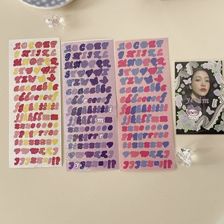 GaLiCiCi Stickers ins English Stickers/Laser Sparkling Letter Stickers/Cuckoo DIY Materials/สติกเกอร์กันน้ำ/สติกเกอร์โฮโลแกรม