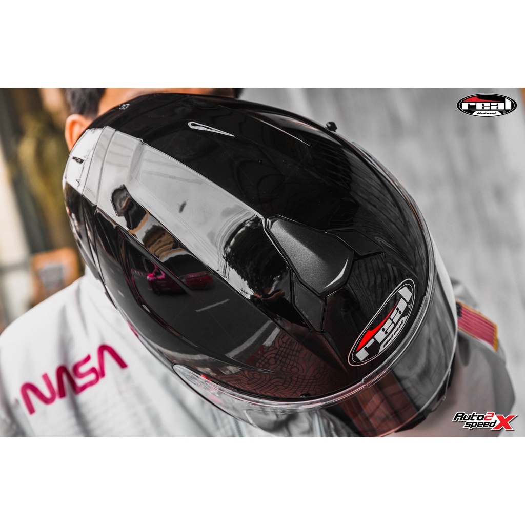 หมวกกันน็อค REAL FALCON สีพื้น แว่น2ชั้น ล็อตใหม่ 2024 | Shopee Thailand