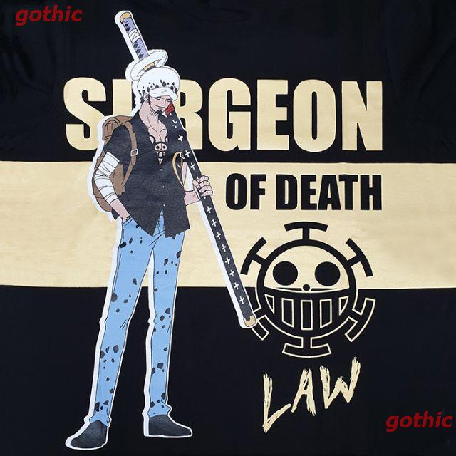 gothic-เสื้อยืดลำลอง-เสื้อยืดวันพีช-one-piece-757-bk-one-piece-t-shirt