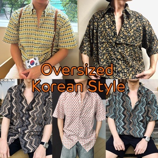🔥[โค้ดหน้าร้านลดเพิ่ม 30บาท]🔥เสื้อเชิ้ตฮาวายสไตล์เกาหลี y2k Oversize hawaii korean style byZURI 8แบบ ผ้านุ่ม ใส่สบายมาก