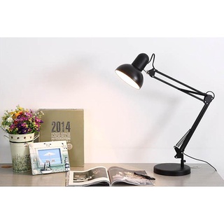 โคมไฟตั้งโต๊ะ ปรับระดับได้รอบทิศทาง สีดำ สีขาว รุ่น Table Reading lamp Adjustable with super long arm E27 MAX 60w AGM