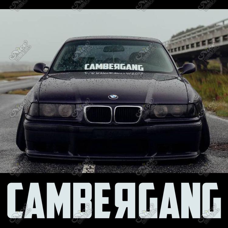 Cambergang สติกเกอร์ติดกระจกหน้ารถยนต์ jdm