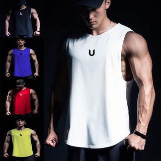 M-4XL เสื้อกล้ามผู้ชาย Quick-drying Fitness Sports Tank Top Men Comfortable Sleeveless Training Basketball Singlet