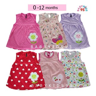 BABYKIDS95 (0-12 month) เดรส เด็กผู้หญิง กระโปรงเด็กผู้หญิง เสื้อผ้าเด็กผู้หญิง ชุดเด็กผู้หญิง COTTON DRESS