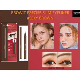 BROWIT PRECISE SLIM EYELINER 🔶 อายไลน์เนอร์น้องฉัตร สลิมหัวเรียวเล็กพิเศษเพียง 0.05mm  🔶บราวอิท